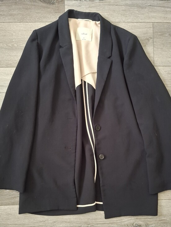 Wilfred Jackets & Blazers - Wilfred Black Notch-Lapel Blazer with Cream Lining